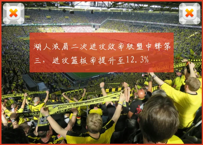 湖人浓眉二次进攻效率联盟中锋第三,进攻篮板率提升至12.3%